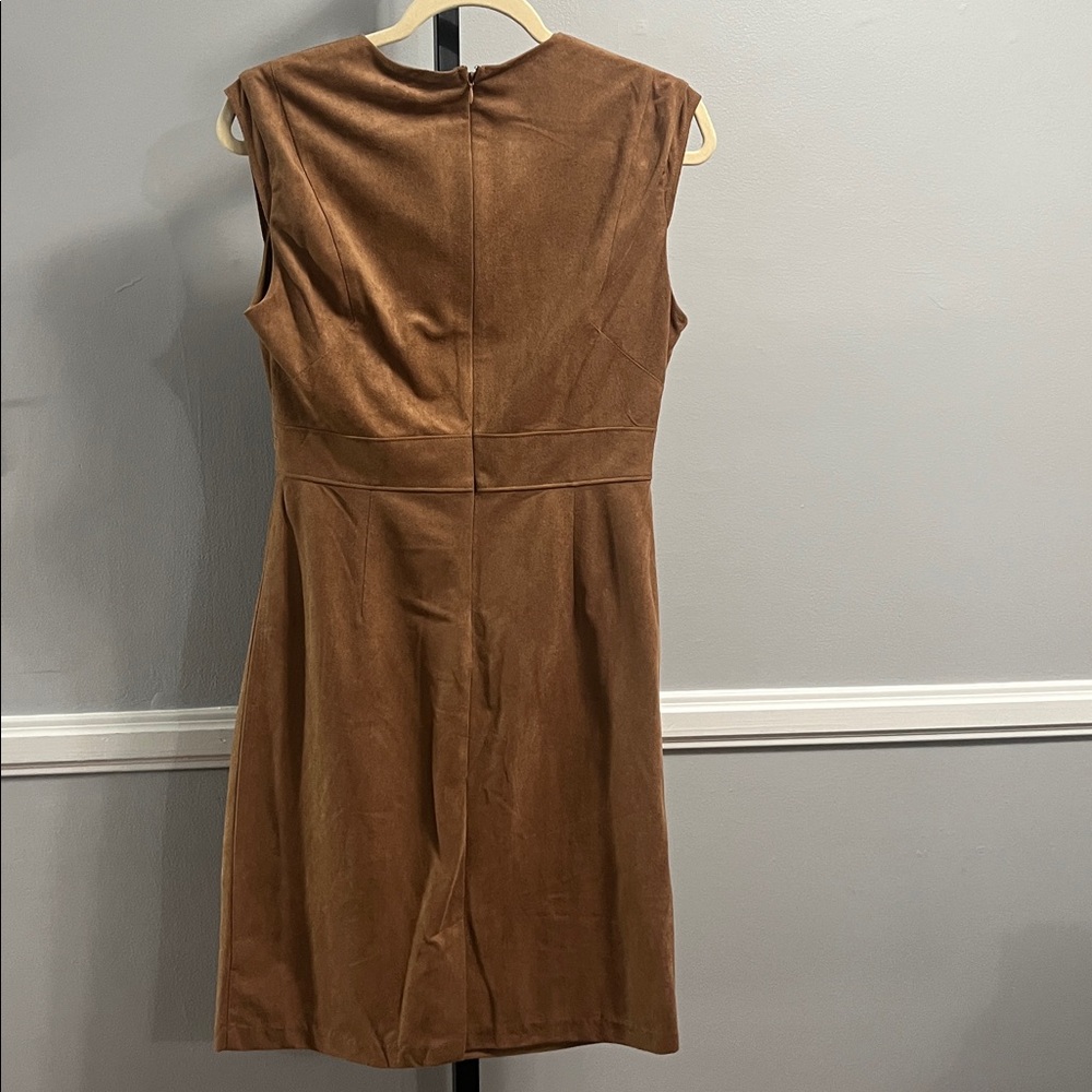 Tahari ASL Brown Mini Dress with Chain Detail Sz 6 nwt women’s dress #901 - Picture 5 of 10